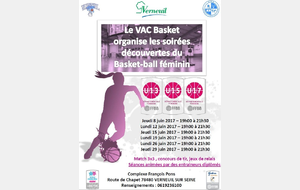Soirées découvertes du Basket-ball féminin
