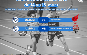 Matchs du week-end du 14 au 15 mars 2026 à domicile