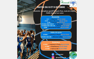 matchs du week-end du 8 au 9 octobre