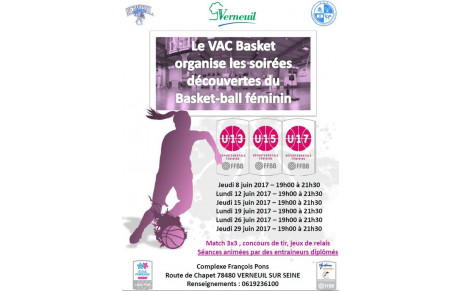 Soirées découvertes du Basket-ball féminin