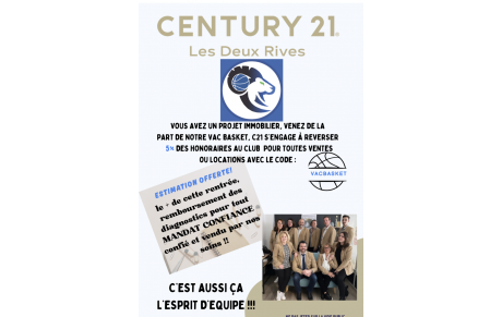 CENTURY 21 partenaire du VAC BASKET